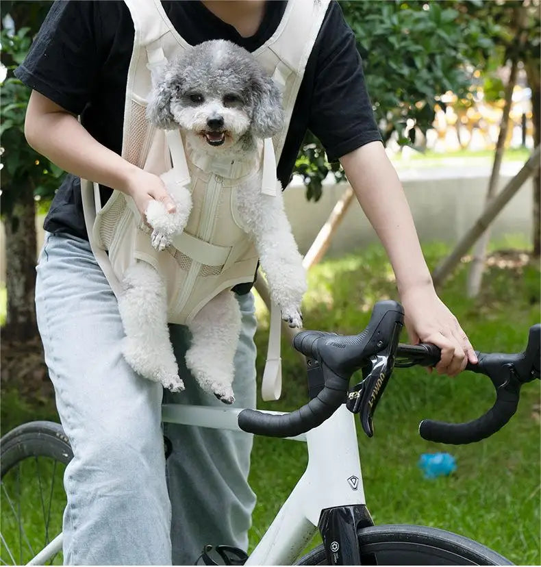 Pet Backpack Loop Shoulder Bag Fashionable Comfortable Breathable Convenient Chest Dog Bag Suitable for Outdoor Traveling