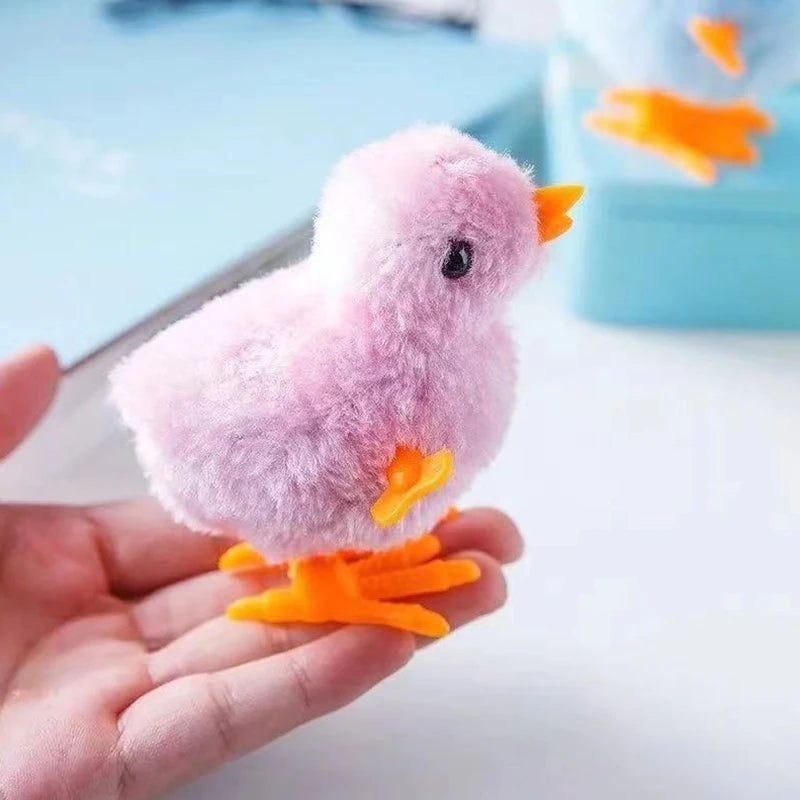 Wind-Up Chick Cat Toy | Hopping Clockwork Chicken Interactive Kitten Toy