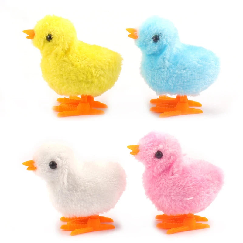 Wind-Up Chick Cat Toy | Hopping Clockwork Chicken Interactive Kitten Toy