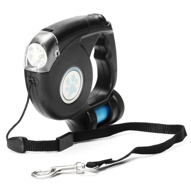 3-in-1 Retractable Dog Leash with LED Light | Automatic Outdoor Walking Leash