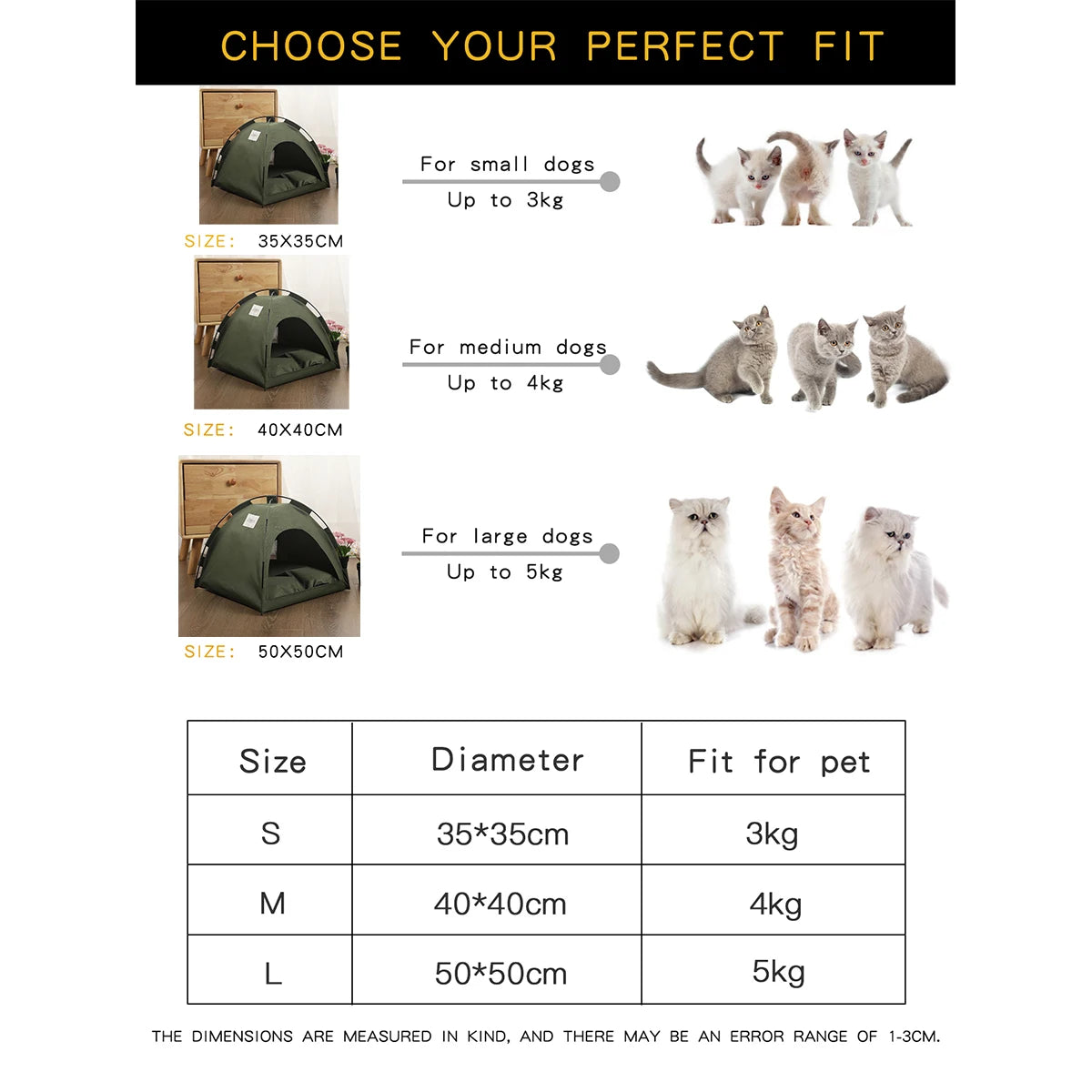 Winter Clamshell Cat Tent Bed | Warm & Breathable Kitten House
