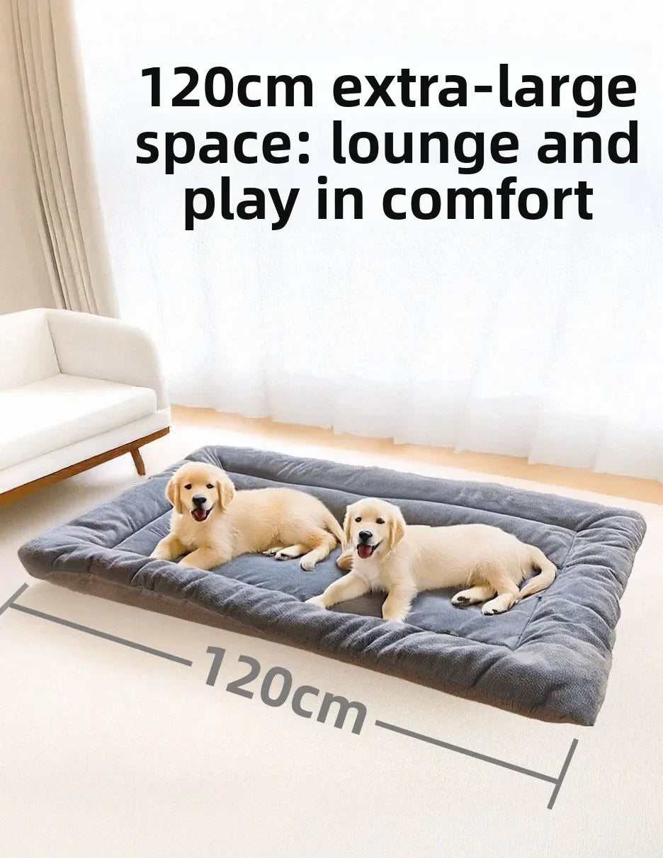 Large Size Dog Bed Mat Sleeping Pad for Winter Use Keep Warm Double-sided Use Golden Retriever Stress-relieving Sleeping Pad