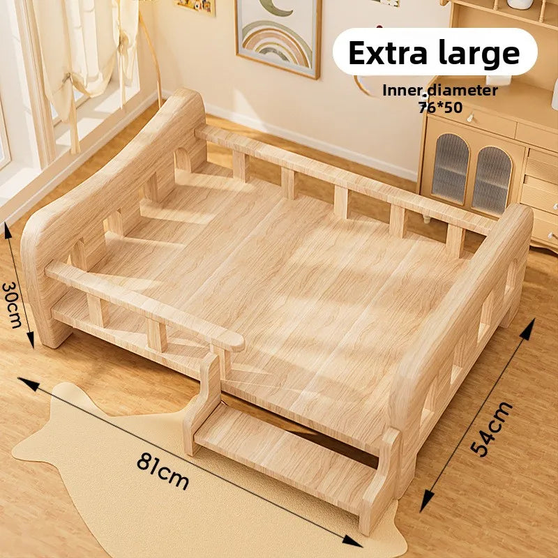 Solid Wood Pet Sofa Bed & Cat Condo | All-Season Dog & Cat Furniture