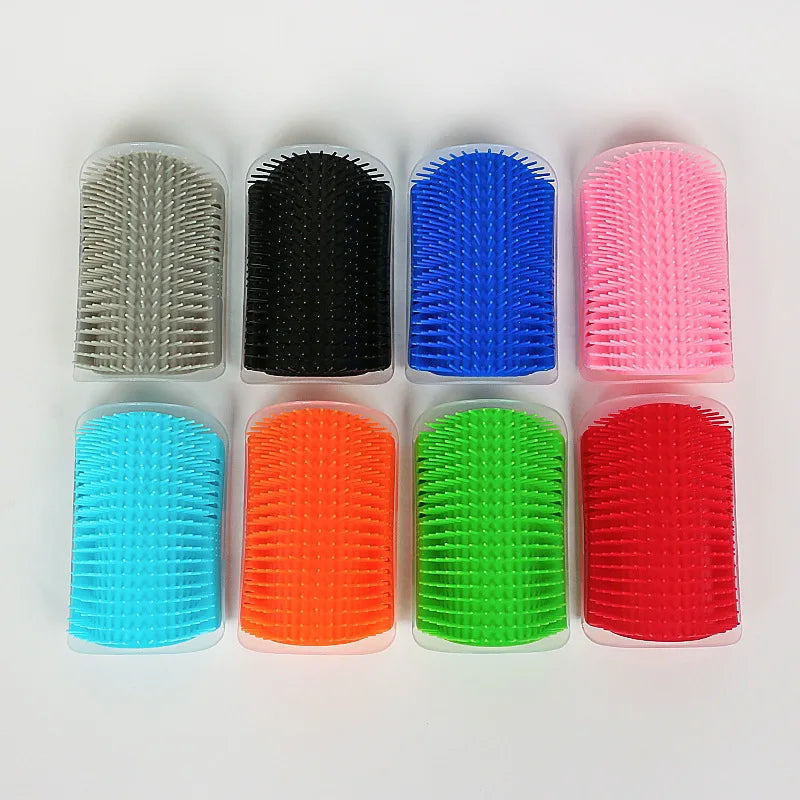 Cat Wall Corner Grooming Brush | Self-Massage & Hair Removal Comb for Cats