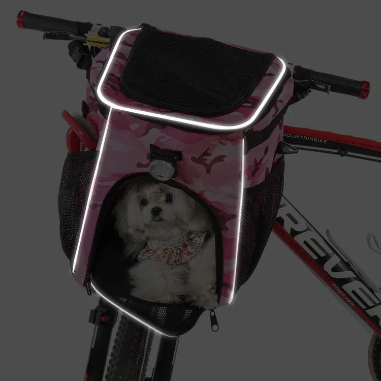 Pet Travel Bag Bike Basket Detachable Portable Backpack Suitable for Bicycles