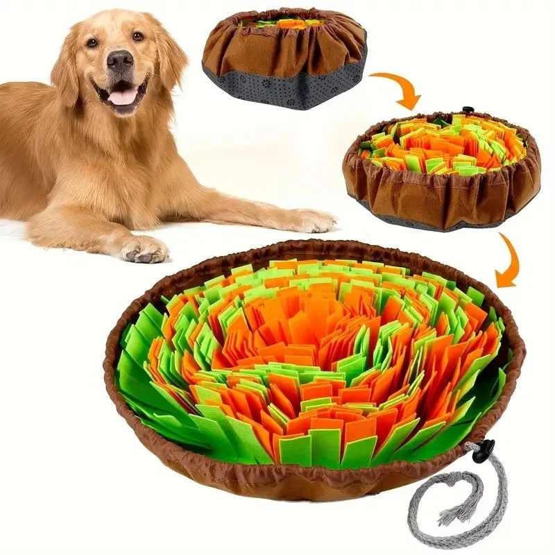 Pet Snuffle Mat for Dogs, Interactive Feed Game for Boredom, Encourages Natural Foraging Skills for Cats Dogs Bowl Travel Use