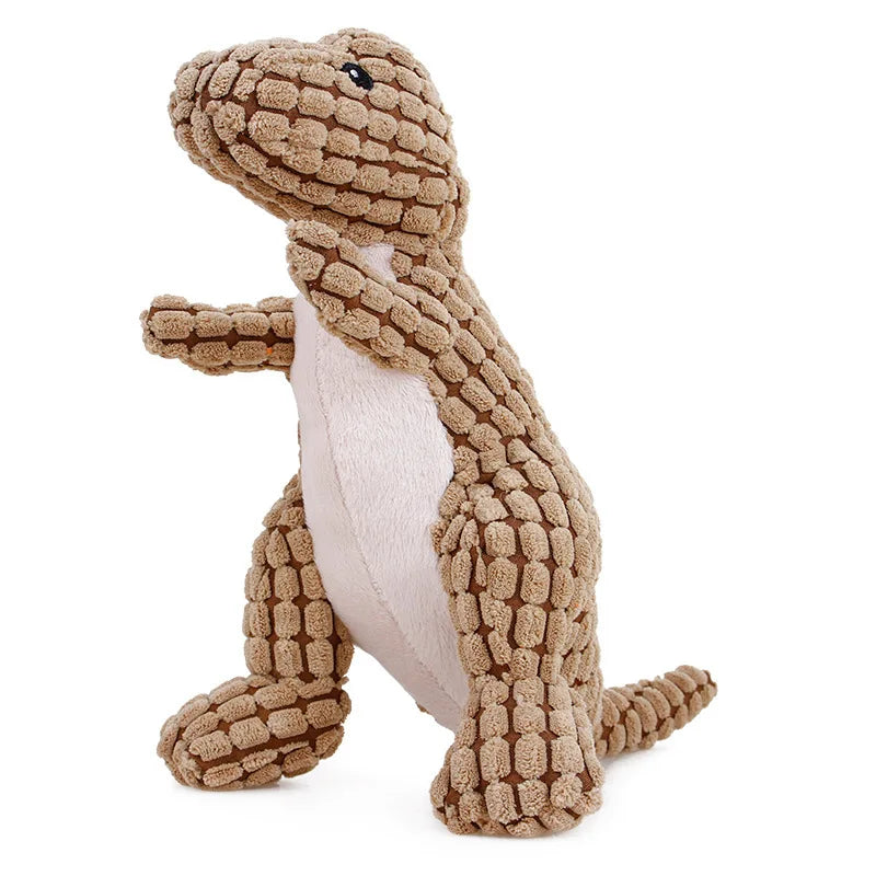 Plush Dog Toys for Puppy Pets Bite Resistant Squeaky Toys Corduroy Dog Companionship Toy Animals Shape Training Accessories for