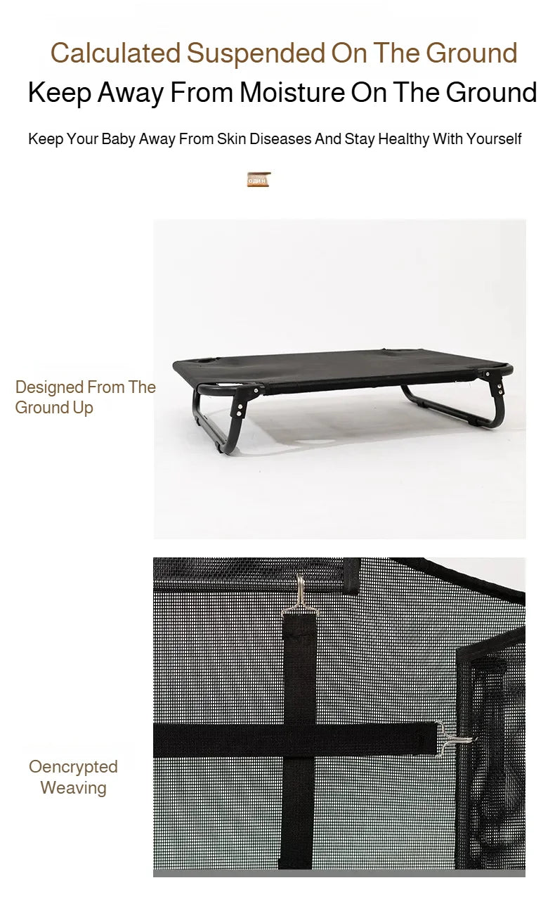 Foldable Dog Bed | All-Season | Detachable & Washable | Military Style Dog House for Large & Small Dogs