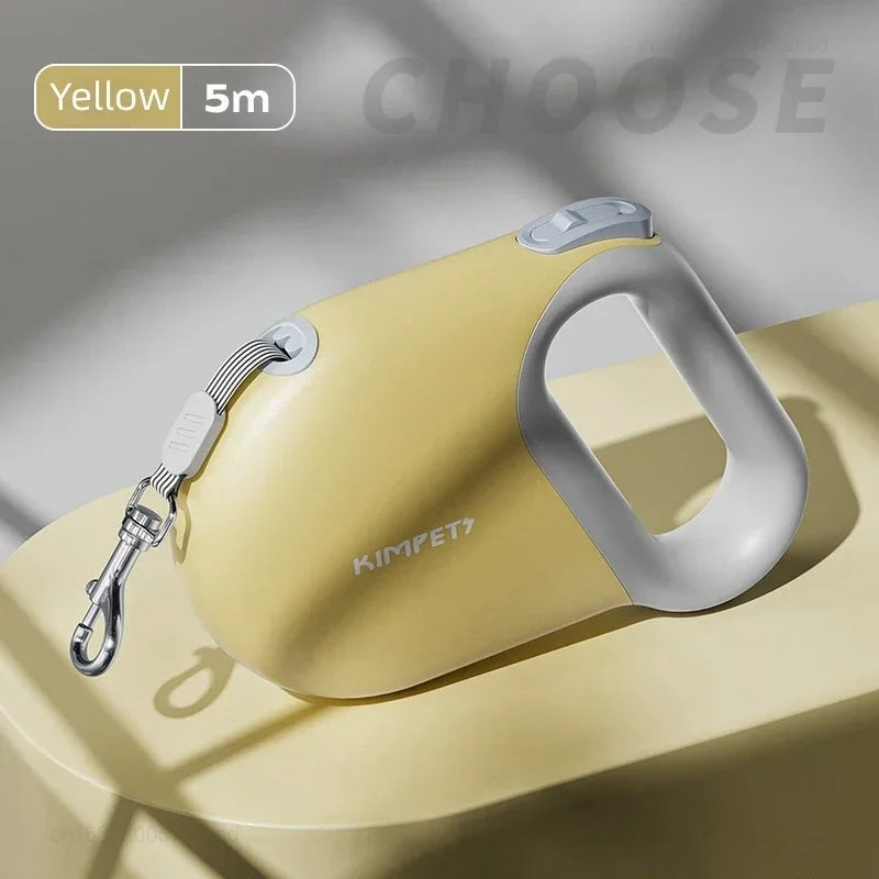 5M Retractable Dog Leash | Reflective Belt, Auto-Lock Safety Walking Rope