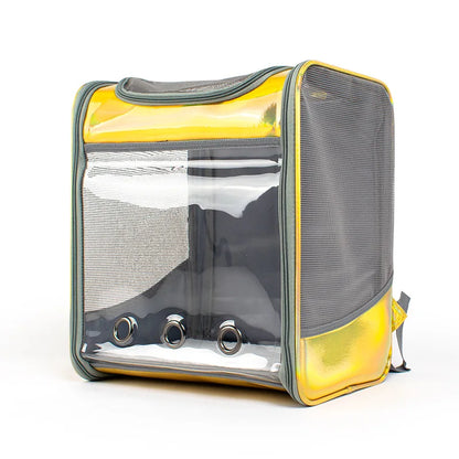 Pet Cat Carrier Backpack Breathable Travel Outdoor Shoulder Bag For Small Dogs Portable Transparent Carrying Pet Supplies Laser
