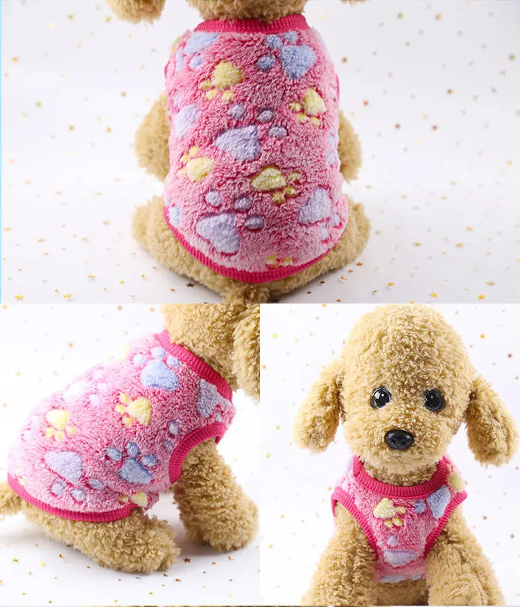 Winter Fleece Vest for Small Dogs & Cats