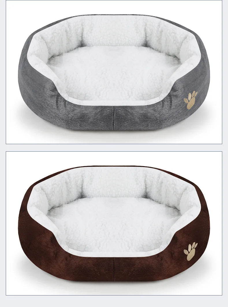 Plush Cashmere Pet Bed Sofa Lounger for Dogs & Cats