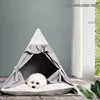 Pine Wood Pet Teepee Tent Bed — Washable &amp; Breathable | Dogs &amp; Cats