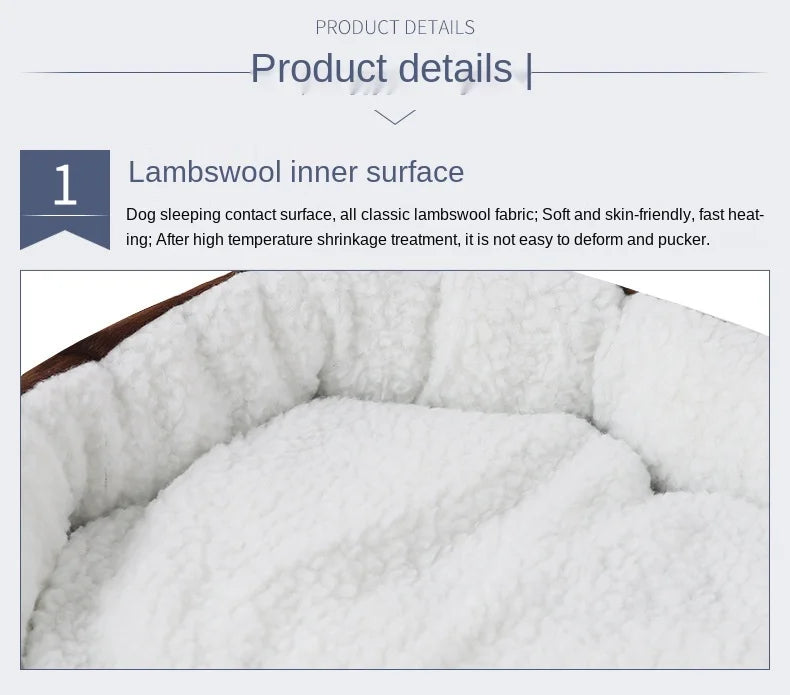 Plush Cashmere Pet Bed Sofa Lounger for Dogs & Cats