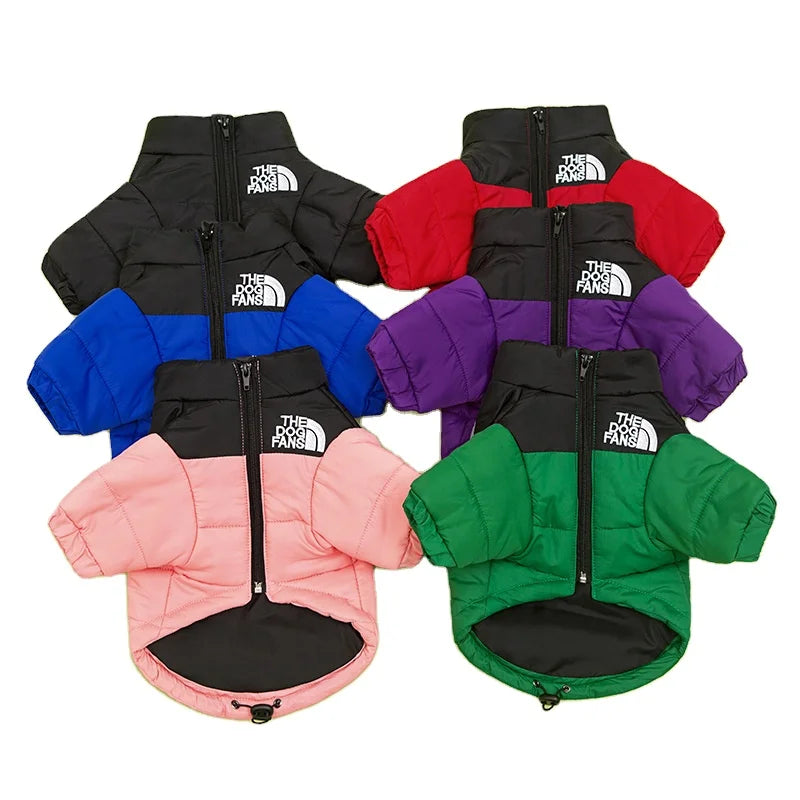 Pet Thick Warm in Autumn and Winter Cotton-padded Jacket Windproof and Snow-proof Windbreaker Large Pet Clothes