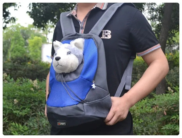 Pet Dog Carrier Pet Backpack Bag Portable Travel Bag Pet Dog Front Bag Mesh Outdoor Hiking Head Out Double Shoulder Sports DB