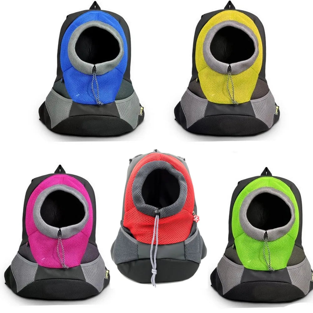 Pet Dog Carrier Pet Backpack Bag Portable Travel Bag Pet Dog Front Bag Mesh Outdoor Hiking Head Out Double Shoulder Sports DB