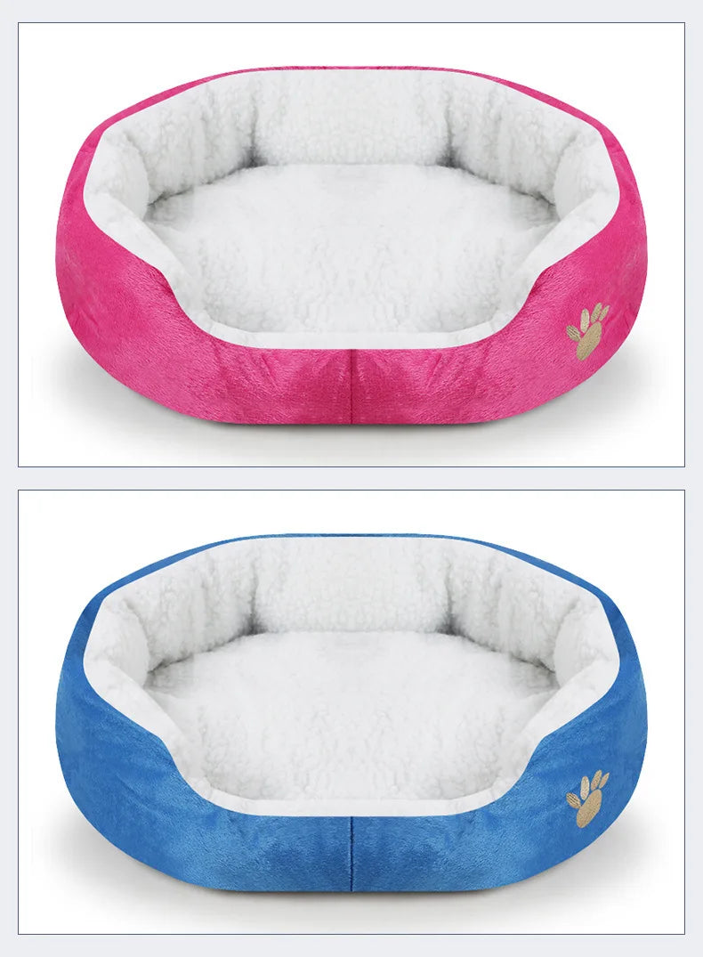 Plush Cashmere Pet Bed Sofa Lounger for Dogs & Cats