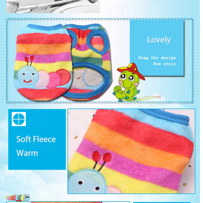 Winter Fleece Vest for Small Dogs & Cats