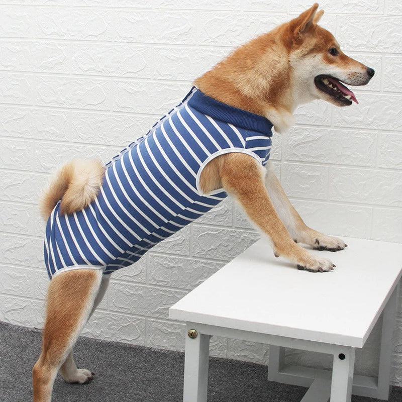 Pet Clothes Dog Jumpsuit Pajamas High Elastic Camouflage Strips Vest Wrap Belly Surgical Wear Tracksuit For Girl Boy Clothing