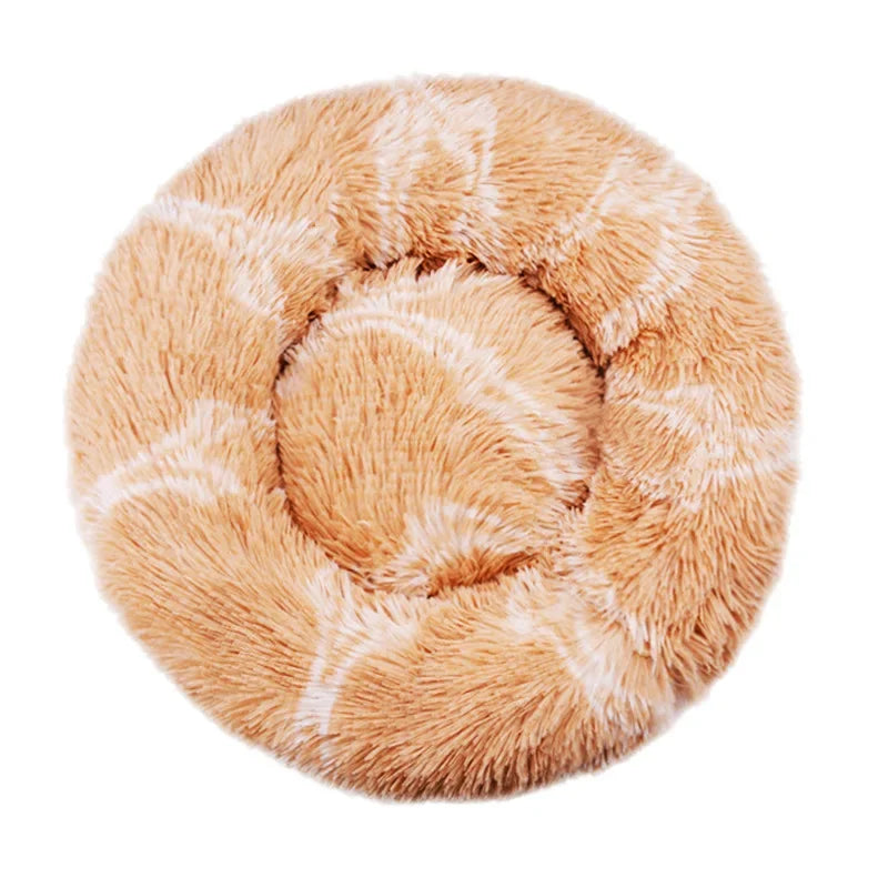 Petdashian Round Plush Dog Bed | 6 Sizes | Warm Winter Sleep Nest for Dogs & Cats