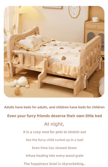 Solid Wood Pet Sofa Bed &amp; Cat Condo | All-Season Dog &amp; Cat Furniture