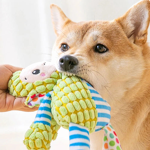 Cute Animal Plush Toy — Bite-Resistant Interactive Squeaky Chew Toy for Dogs & Cats