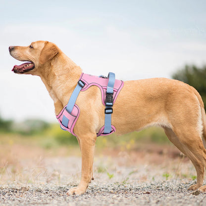 No Pull Dog Harness | Nylon Reflective Vest | Easy Control Handle | Small Medium Large Dogs