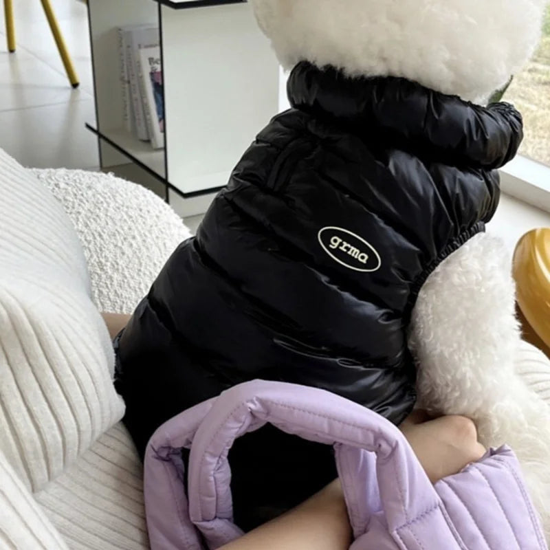 Fashion Solid Dog Clothes Soft Warm Dog Jacket Winter Puppy Vest Coat Waterproof Cat Down Jacket Pet Costumes Chihuahua Supplies