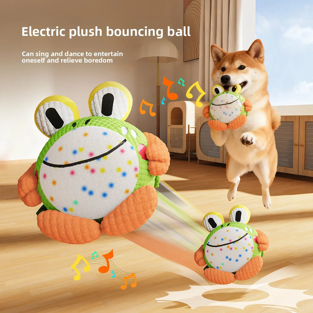 Electric Bouncing Ball Dog Toy | Sound Making, Bite Resistant Puppy Molar Toy