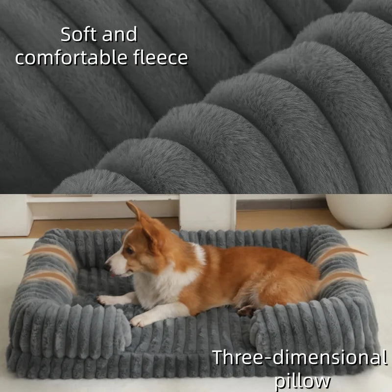 Warm Winter Dog Bed – Cozy Sofa-Style Pet Mat