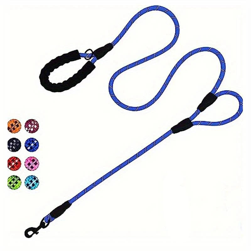 6ft Reflective Dual-Handle Dog Leash | Heavy Duty Traffic Rope Lead for Training &amp; Control