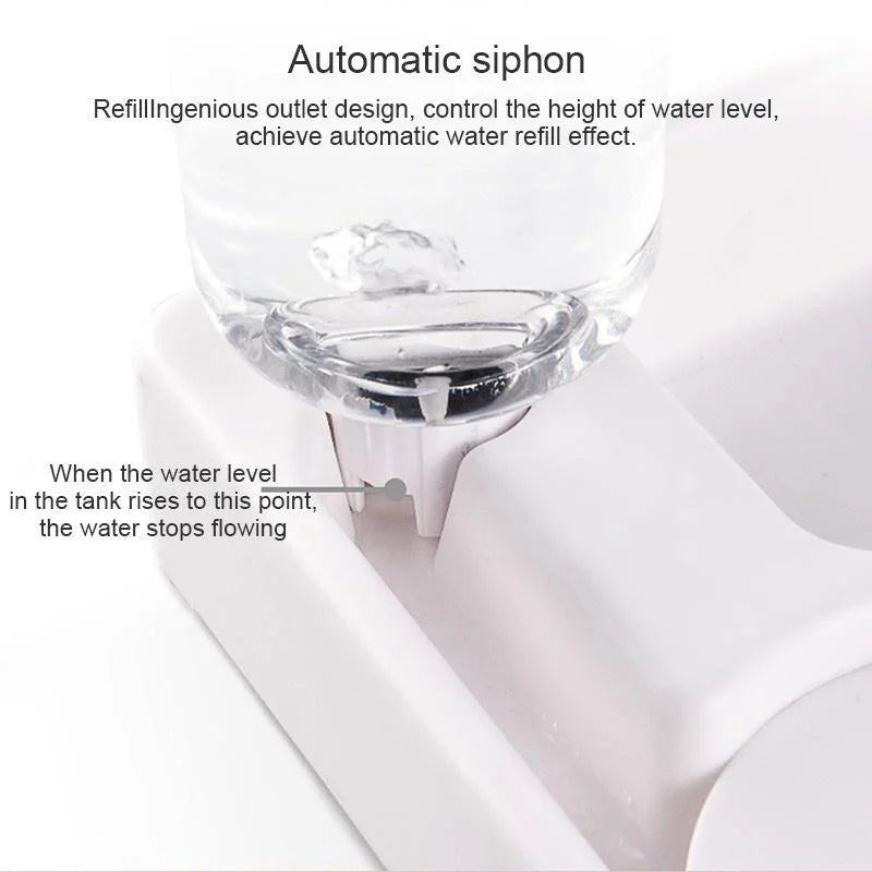 500ml Pet Automatic Feeder Small Bowl Drinkable Portable Cat and Dog Food Bowl Living Room Bedroom Pet Products  Pet Items