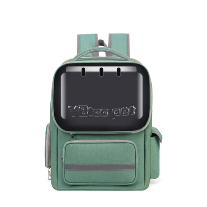 Breathable Pet Backpack Travel Hiking Outdoor Large Capacity Hands Free Adjustable Straps Portable Dog Cat Carrier Dog Car Seat
