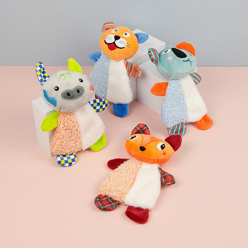 Plush Squeaky Dog Toy — Adorable Animal Designs for Small, Medium & Large Dogs