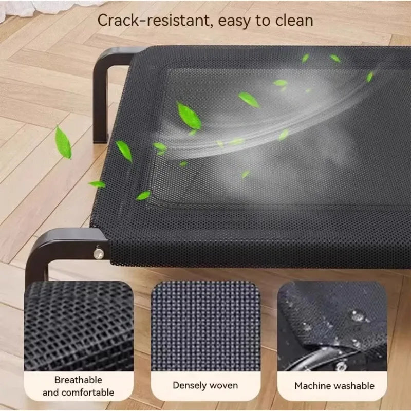Elevated Big Dog Bed Summer Dog Nest Convenient Carry Moisture Proof For Outdoor Home Large Cat Bed Non-Slip Durable HD