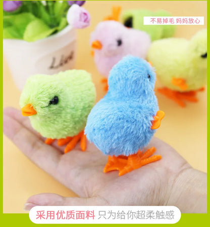 Wind-Up Chick Cat Toy | Hopping Clockwork Chicken Interactive Kitten Toy