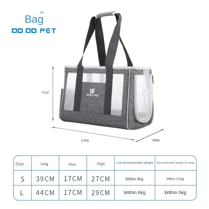 DODOPET Pet Out Carrying Bag Portable Dog Summer Breathable Backpack Puppy Pet Bag Cat Bag Hand Carry