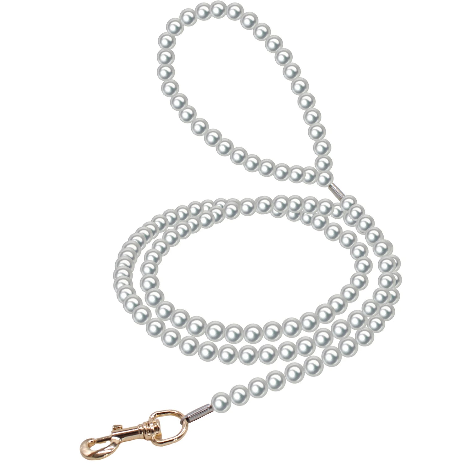 Luxury Pearl Dog Leash | Adjustable Beaded Lead for Small Dogs &amp; Cats