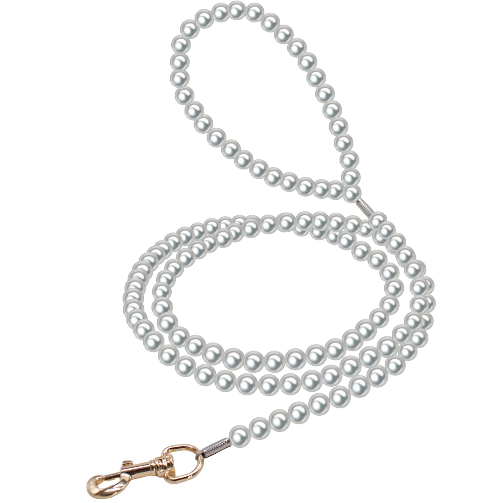 Luxury Pearl Dog Leash | Adjustable Beaded Lead for Small Dogs &amp; Cats