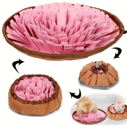 Pet Snuffle Mat for Dogs, Interactive Feed Game for Boredom, Encourages Natural Foraging Skills for Cats Dogs Bowl Travel Use