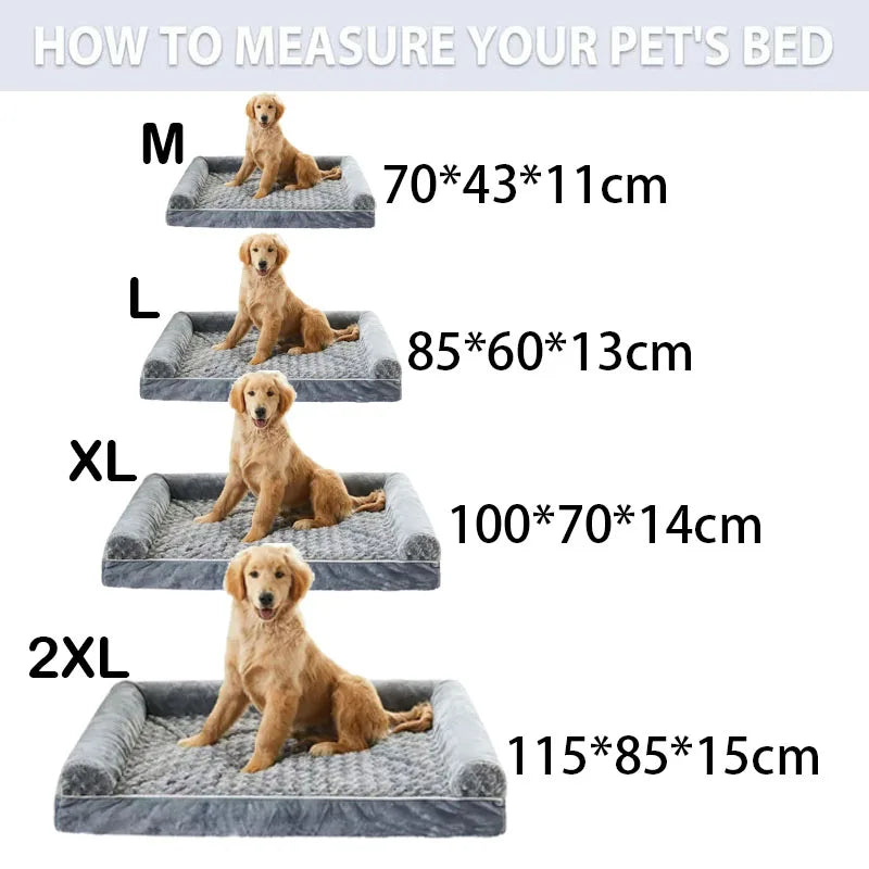 Memory Foam Dog Bed | Waterproof, Machine Washable & All-Season | M to 2XL