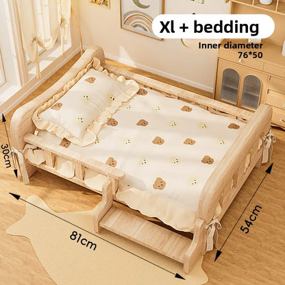 Solid Wood Pet Sofa Bed &amp; Cat Condo | All-Season Dog &amp; Cat Furniture