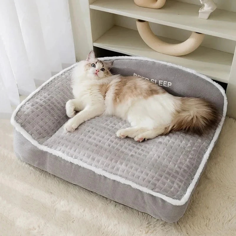 Petdashian Winter Warm Dog Sofa Bed | Plush Cushion for Small to Large Dogs