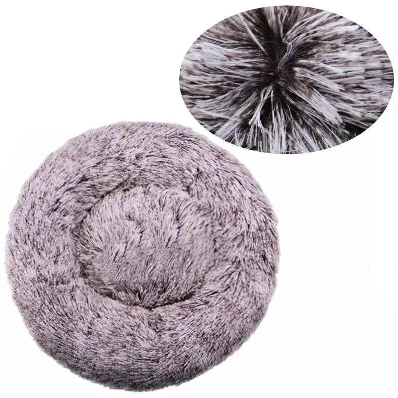 Petdashian Round Plush Dog Bed | 6 Sizes | Warm Winter Sleep Nest for Dogs & Cats
