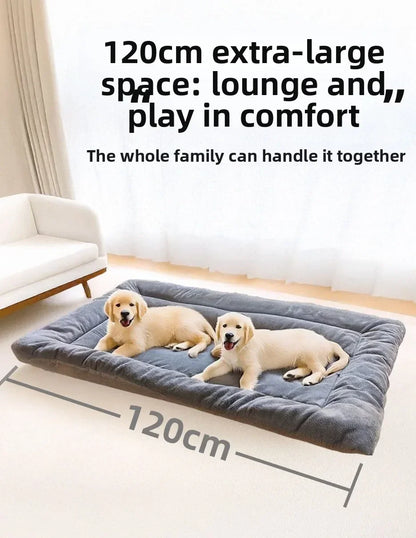 Large Size Dog Bed Mat Sleeping Pad for Winter Use Keep Warm Double-sided Use Golden Retriever Stress-relieving Sleeping Pad