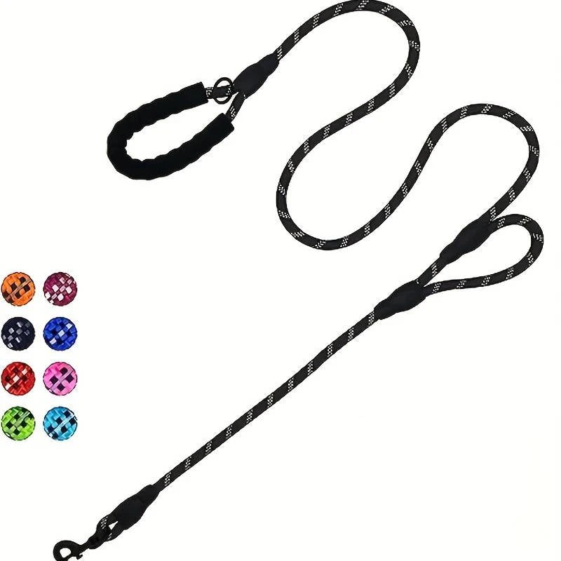 6ft Reflective Dual-Handle Dog Leash | Heavy Duty Traffic Rope Lead for Training &amp; Control