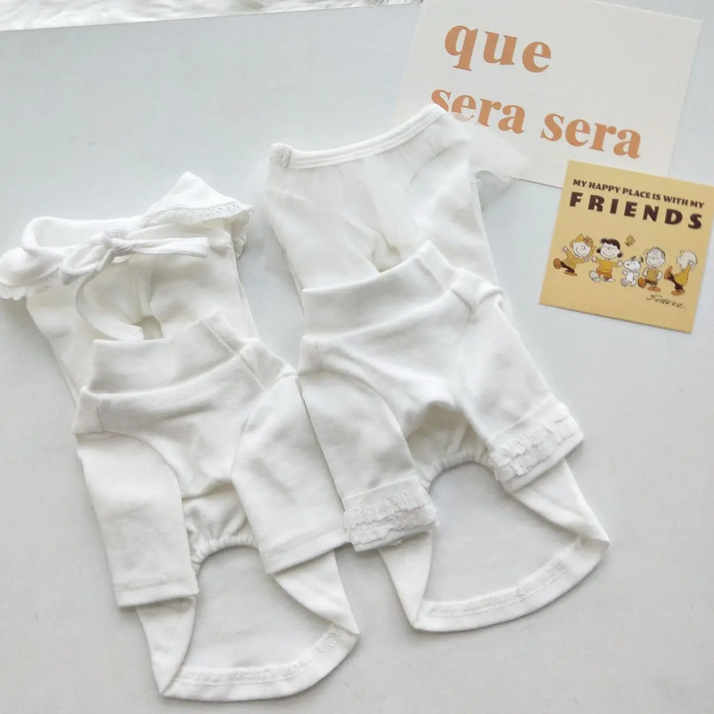 White Bottoming Shirt for Dogs & Cats | Spring Autumn Pet Clothes