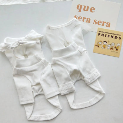 White Bottoming Shirt for Dogs &amp; Cats | Spring Autumn Pet Clothes