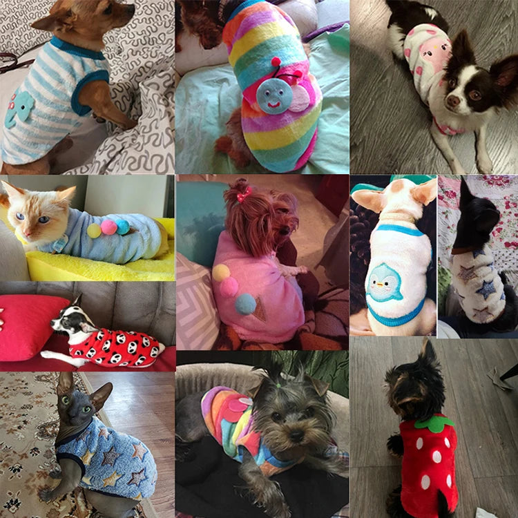 Winter Fleece Vest for Small Dogs & Cats